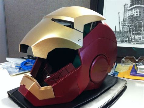 3d printed iron man helmet.